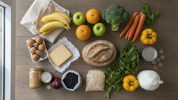 Weekly grocery haul under 50 dollars